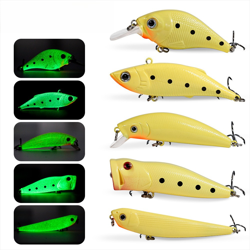 Fishing Lure Popper - 2026 Glow Lure Hard Bait Kit