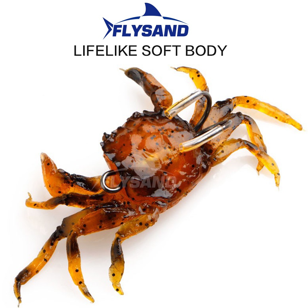 FLYSAND Bionic Crab Silicone S – обзор и цена Fishing Lure Soft Plastic