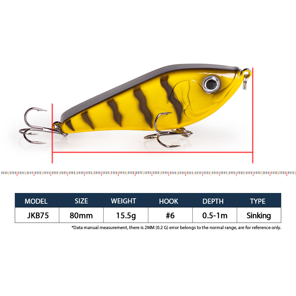 80mm/15.5g Muskies Jerkbait Pi – обзор и цена Fishing Lure Jerkbait