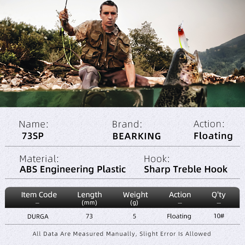 BEARKING New model 73mm 5g pro – обзор и цена Fishing Lure Crankbait