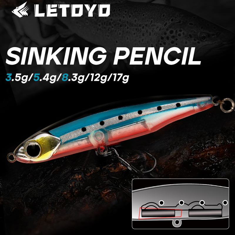 LETOYO Sinking Pencil 17g 12g- – обзор и цена Fishing Lure Spoon