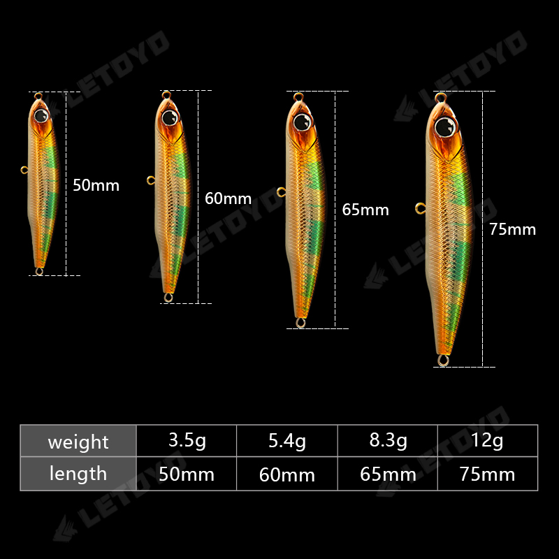 LETOYO Sinking Pencil 17g 12g- – обзор и цена Fishing Lure Spoon