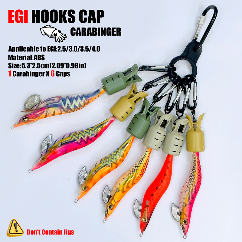 Squid Jig Hook Caps and Carabi – обзор и цена Fishing Lure Jig