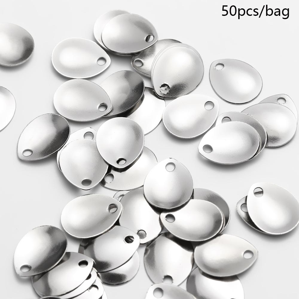 50PCS Silver Smooth Nickel Seq – обзор и цена Fishing Lure Spinner