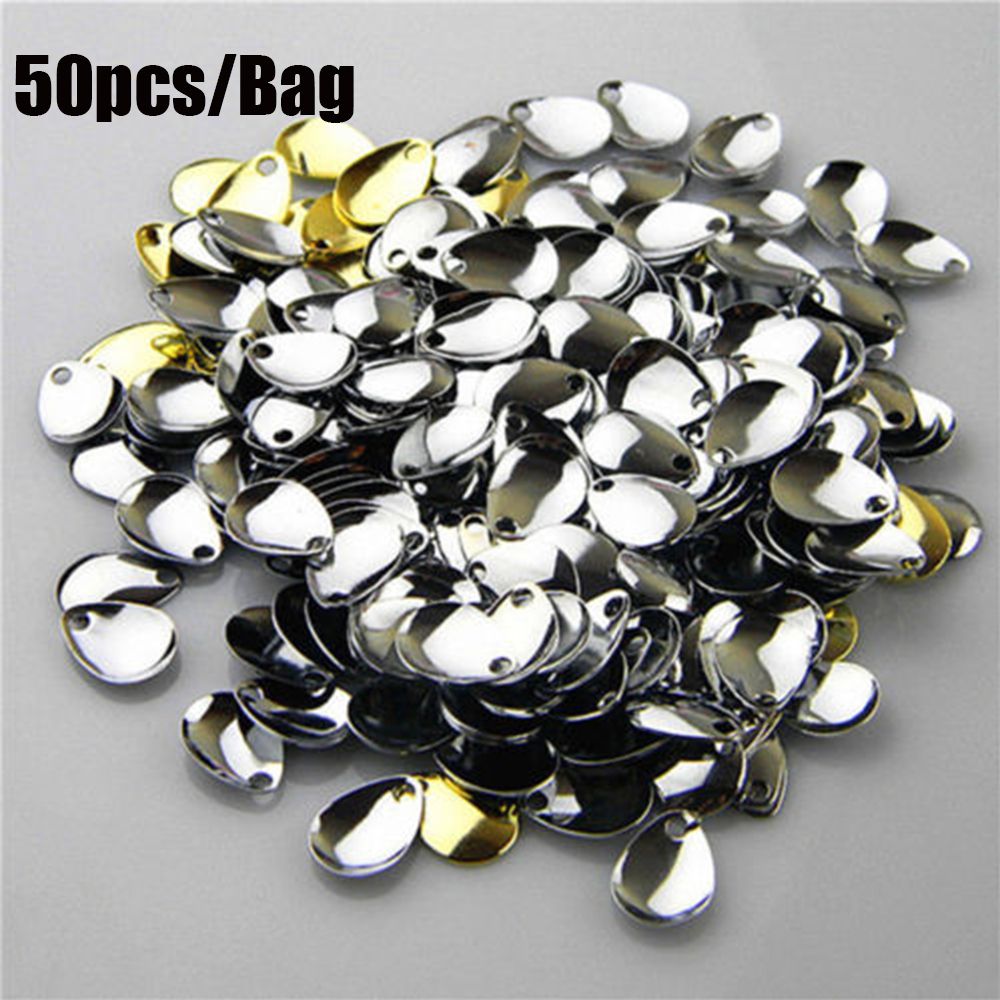 50PCS Silver Smooth Nickel Seq – обзор и цена Fishing Lure Spinner