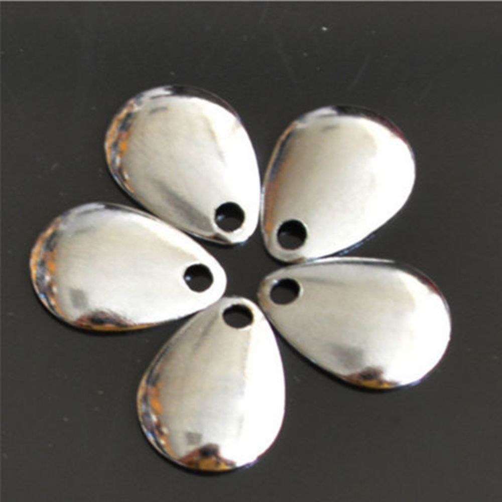 50PCS Silver Smooth Nickel Seq – обзор и цена Fishing Lure Spinner