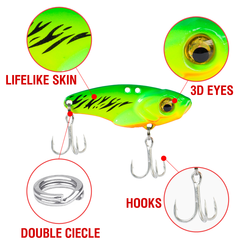 6PCS Metal VIB Lure 5g 7g 10g  – обзор и цена Fishing Lure Spinnerbait
