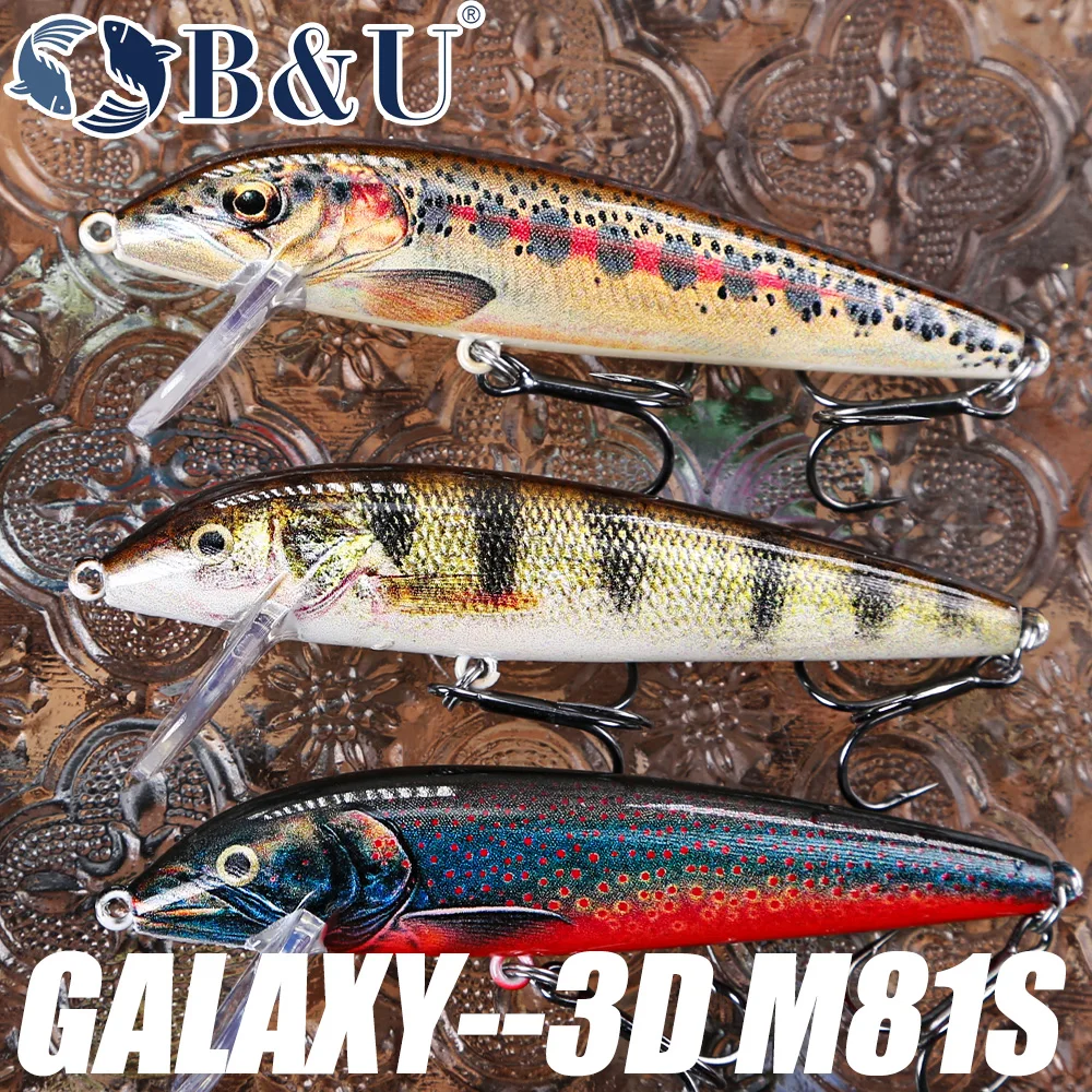 B&U 80mm Sinking Minnow Wobbli – обзор и цена Fishing Lure Jerkbait