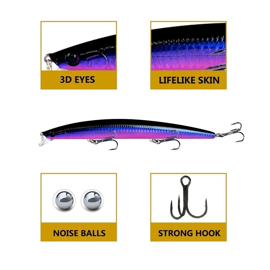 Laser Minnow Fishing Lure 18cm – обзор и цена Fishing Lure Crankbait